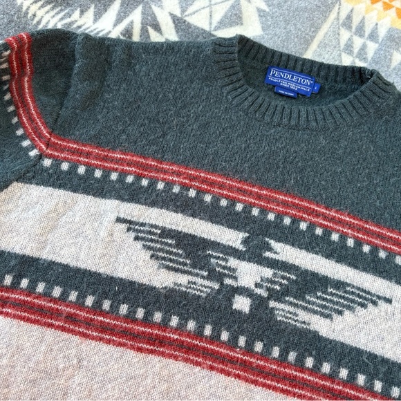 Pendleton Other - Pendleton Charcoal and Crimson Crewneck Sweater